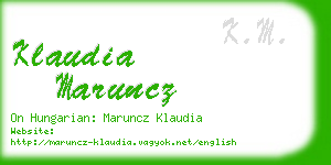 klaudia maruncz business card